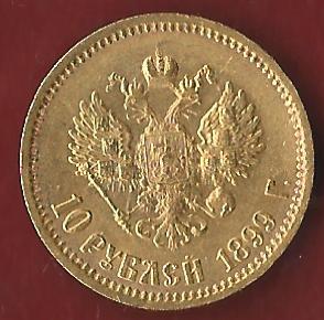  Russland 10 Rubel 1899 ss 7,74 Gramm Feingold Münzenankauf Koblenz Frank Maurer AJ915   
