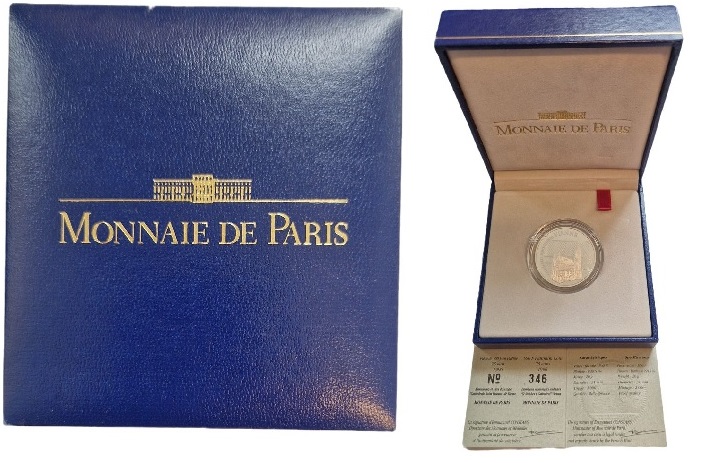  Frankreich 500 Fr 20 Gr. 999 Platin Kathedrale von Saint Etienne 1996 Koblenz Frank Maurer AJ17   