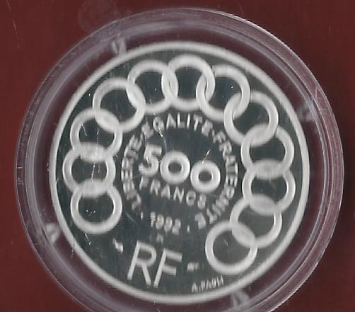  Frankreich 500 Fr.1992 Monnet PP 20 Gr.999,5 Feinplatin Münzenankauf Koblenz Frank Maurer AJ921   