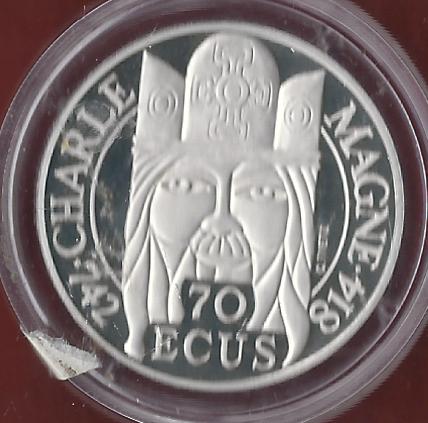  Frankreich 500 Fr.199 Karl der Gro PP 20 Gr.999,5 Feinplatin Münzenankauf Koblenz Frank Maurer AJ922   