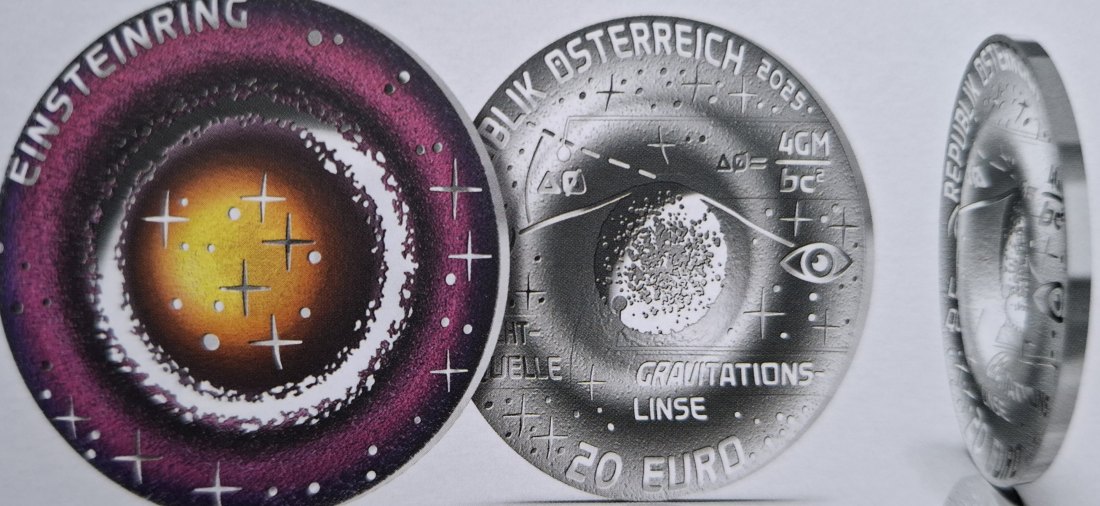  Österreich 20 Euro Silber 2025 proof pp Einsteinring 2. Ausgabe der Serie Schönheit des Universums   