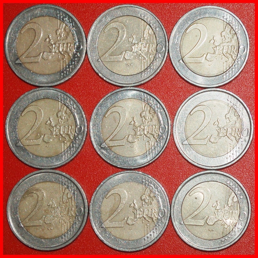  Ⰶ 9 COMMEMORATIVE COINS: EUROPEAN UNION ★ 2 EUROS DIFFERENT TYPES 2004-2018! ★LOW START★ NO RESERVE!   