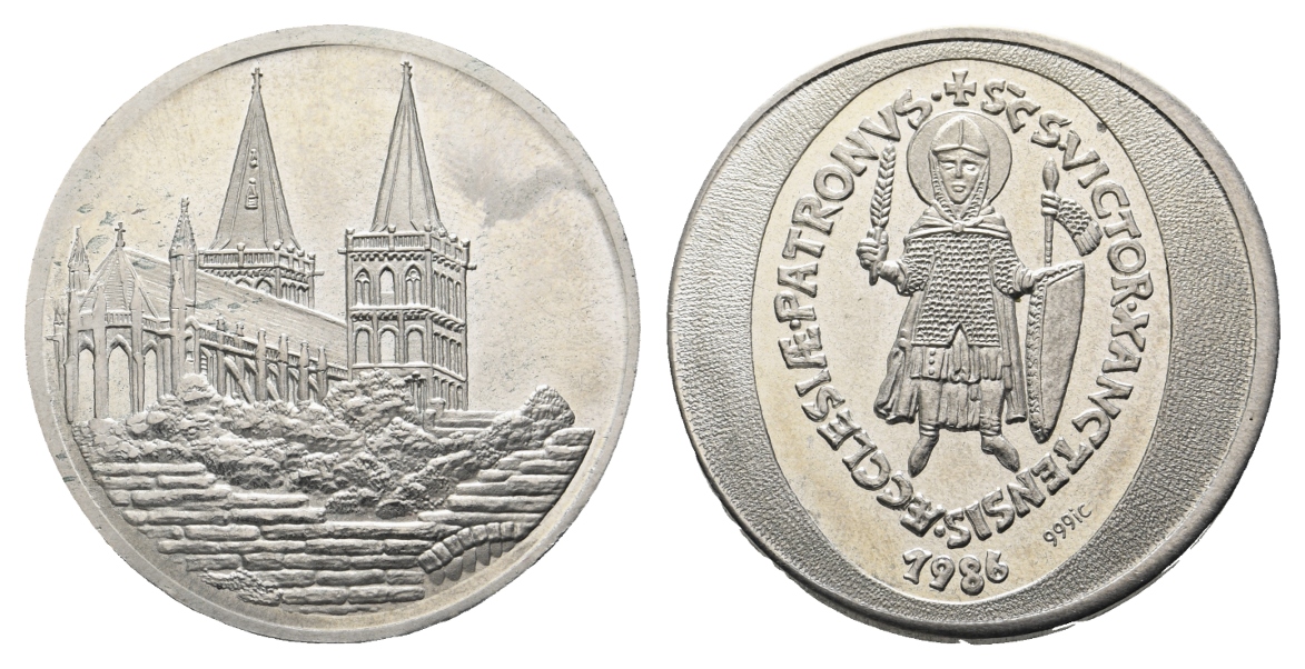  Medaille 1986; Schutzpatron; unedel; 20,95 g, Ø 35,81 mm   