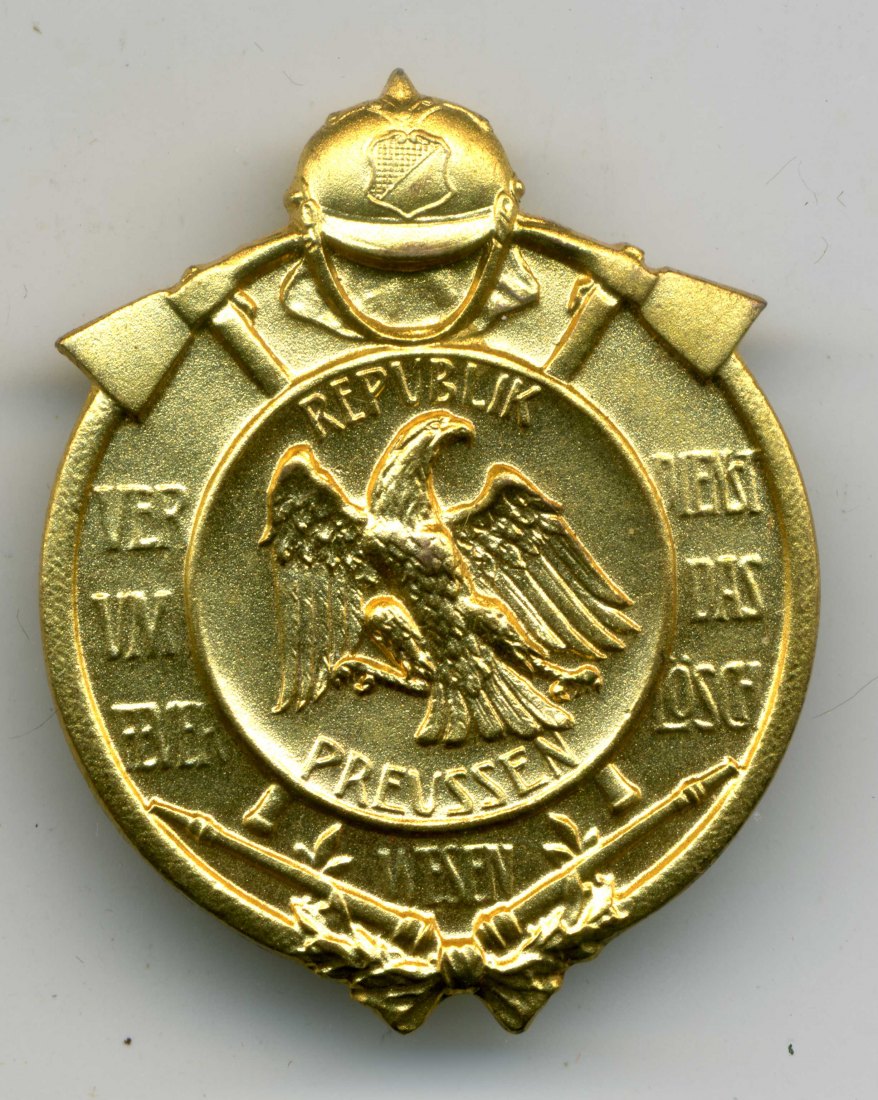 REPUBLIK PREUSSEN Erinnerungszeichen für Verdienste um das Feuerlöschwesen