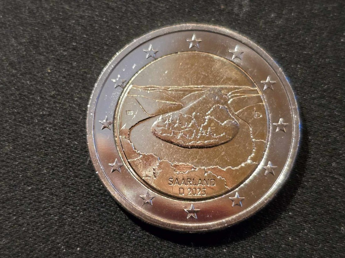  Deutschland 2 Euro Sondermünze 2025 D - Saarschleife STG   