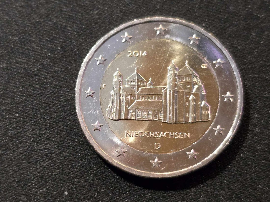  Deutschland 2 Euro Sondermünze 2014 F - Michaeliskirche Hildesheim STG   
