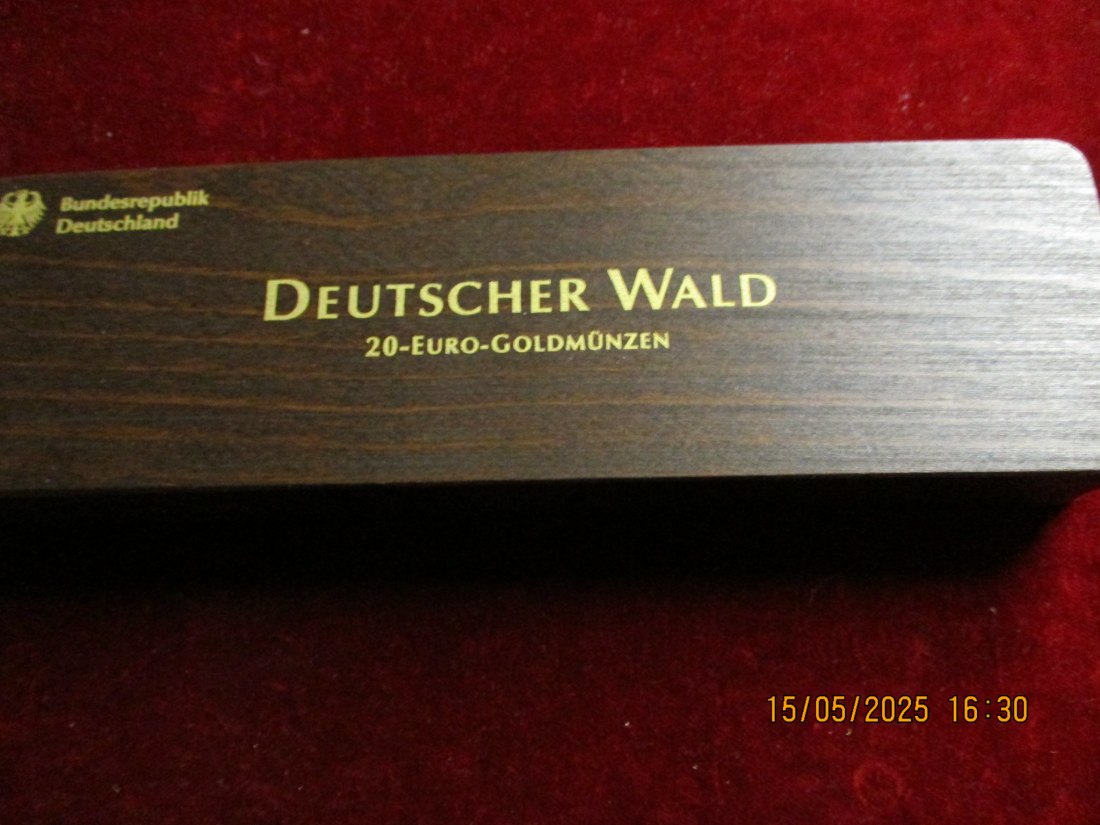  Münz-Etui für 20 Euro Gold Deutscher Wald mit Münz-Kapseln   