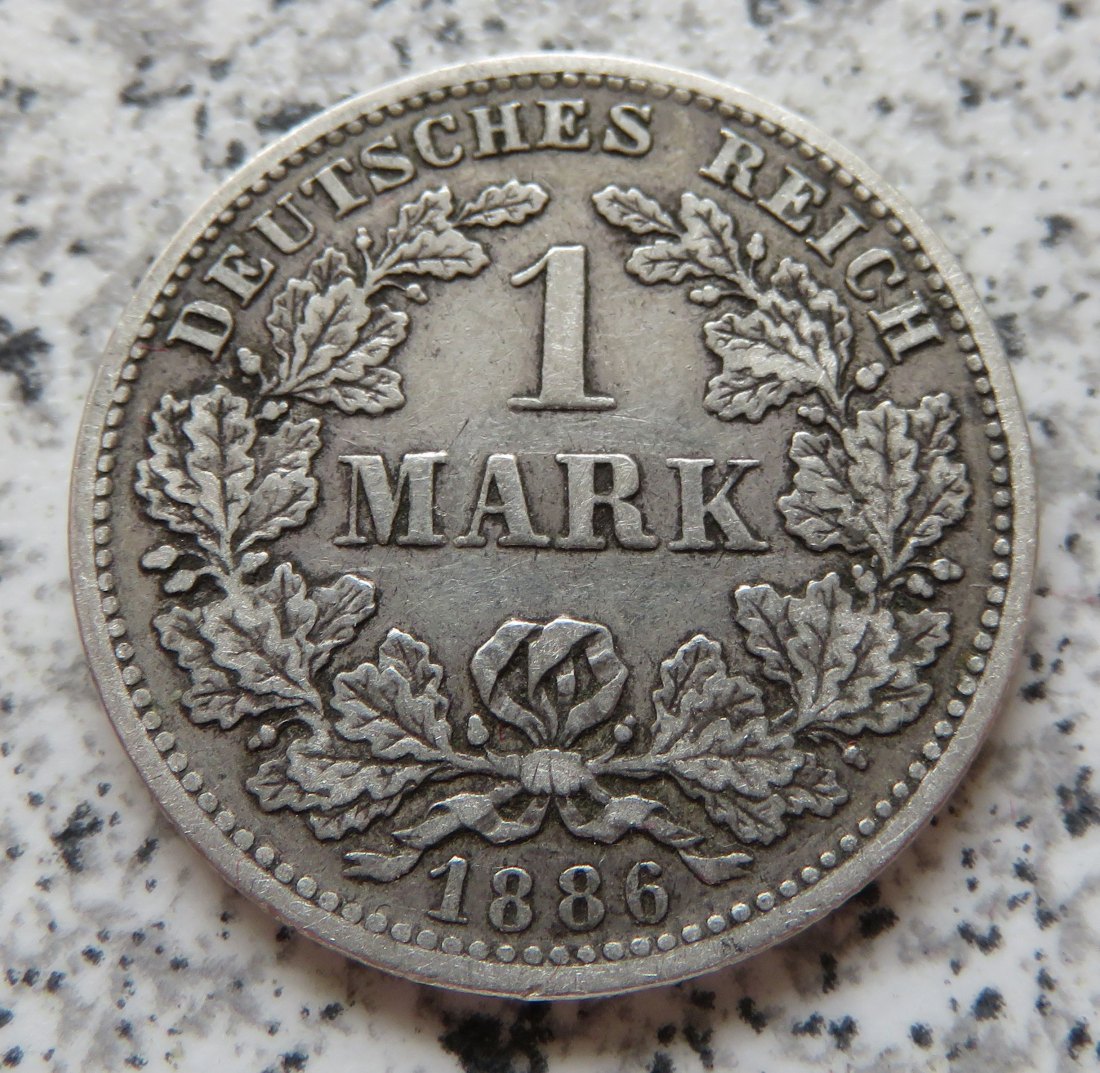  Kaiserreich 1 Mark 1886 D   