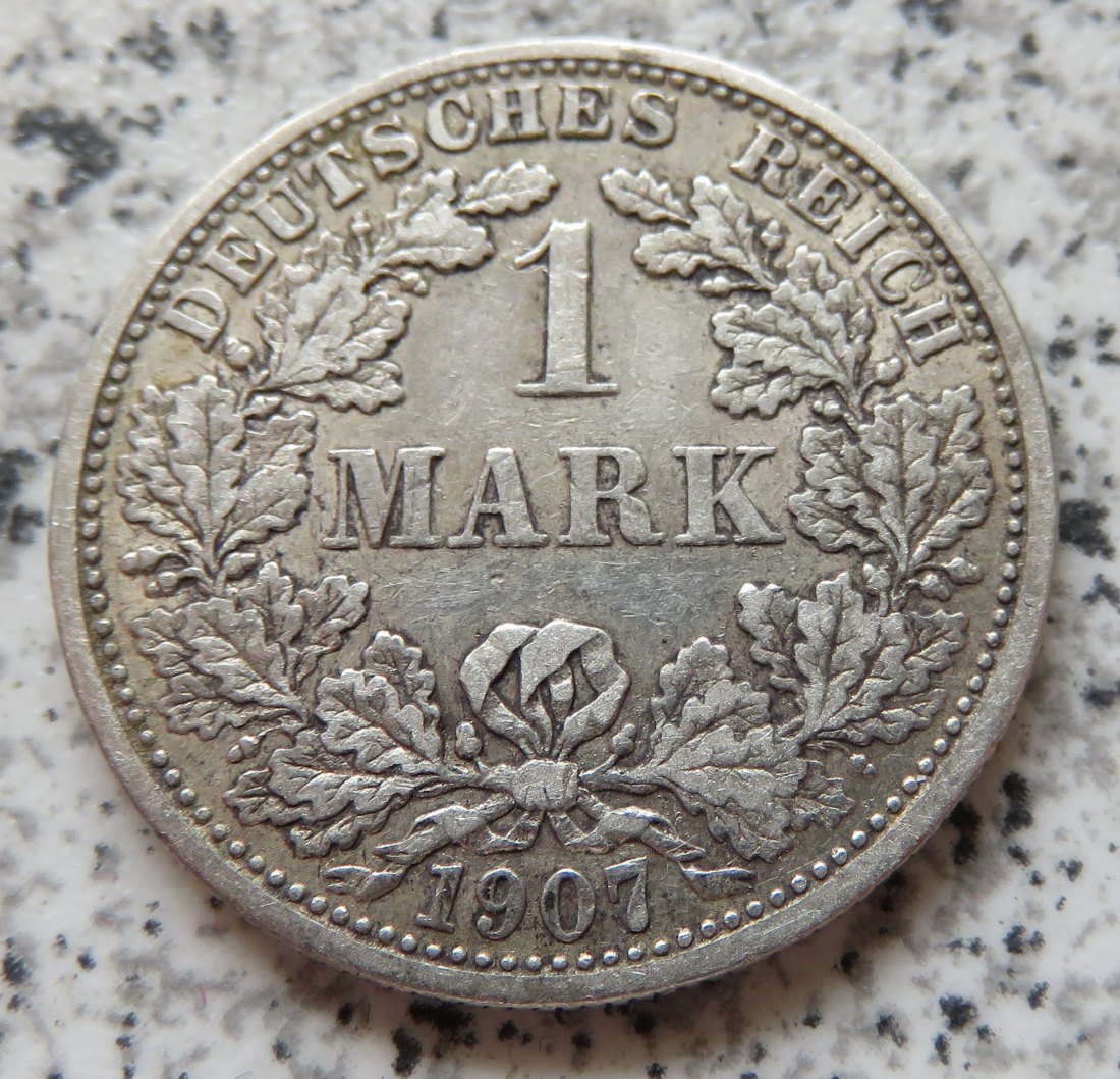 Kaiserreich 1 Mark 1907 F   