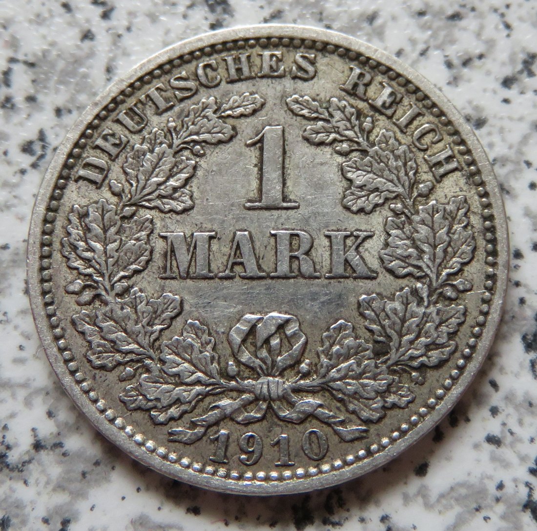  Kaiserreich 1 Mark 1910 J   