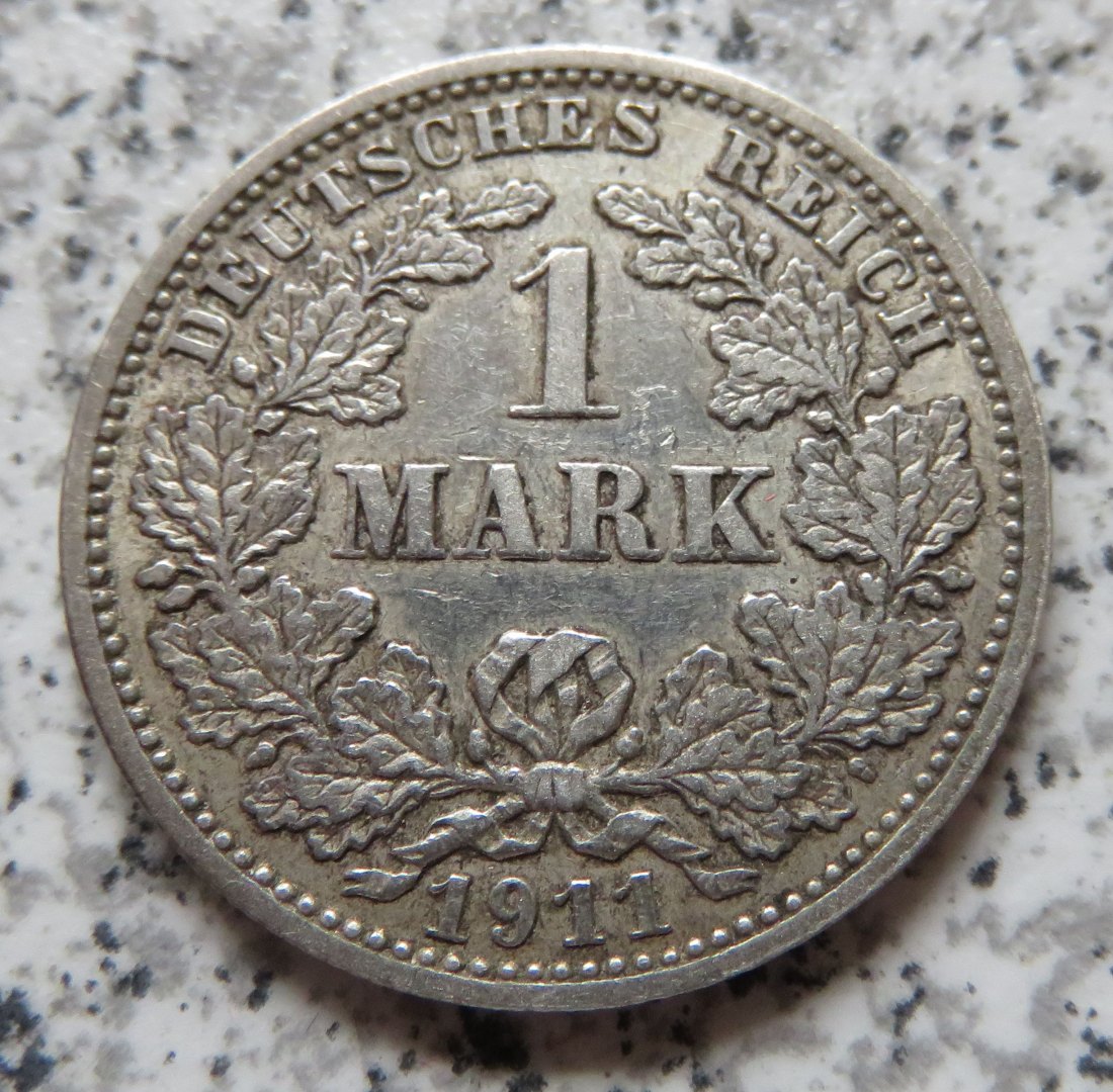  Kaiserreich 1 Mark 1911 J   