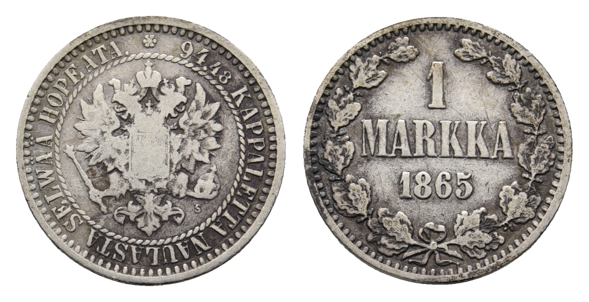  Finnland, 1 Markka 1865   
