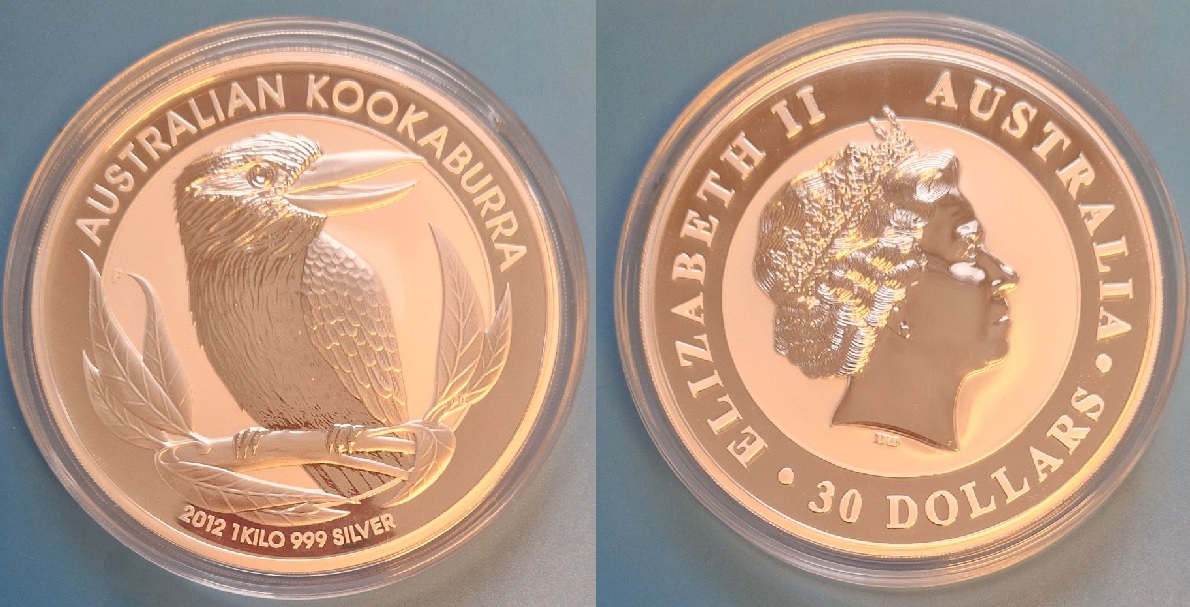  Australien 30 Dollar 1 Kilo Silber 2012 Münzenankauf Koblenz Frank Maurer AJ29   