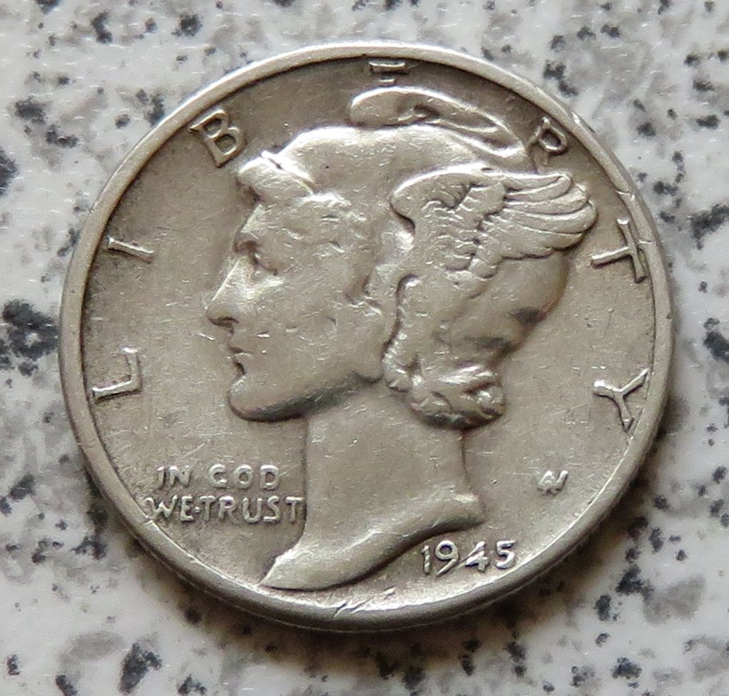  USA 10 Cents 1945 / USA 1 Dime 1945   