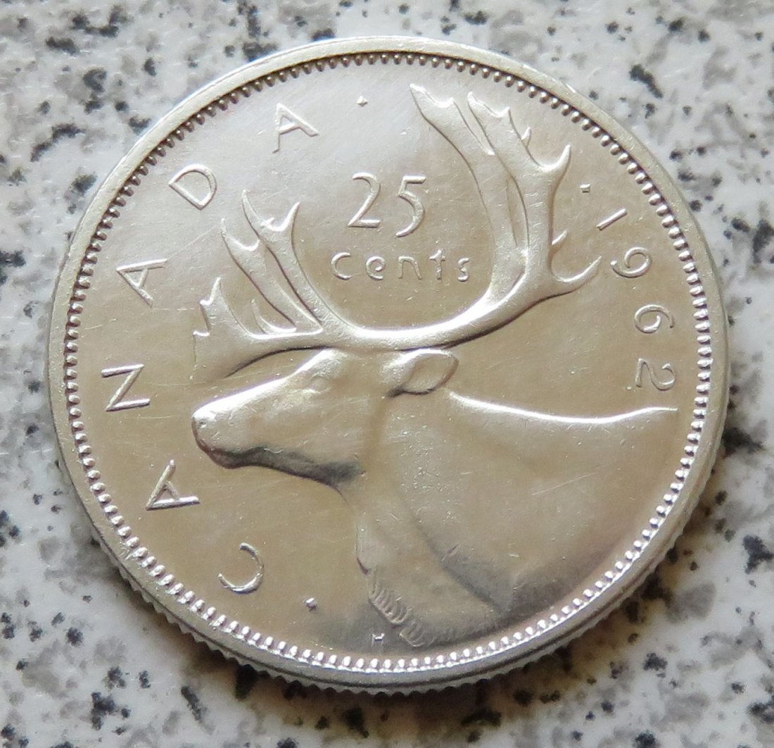  Canada 25 Cents 1962, Erhaltung   