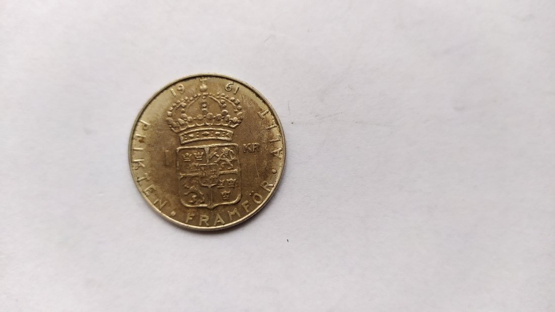  Sweden.1 Krona 1961.Silver 400   