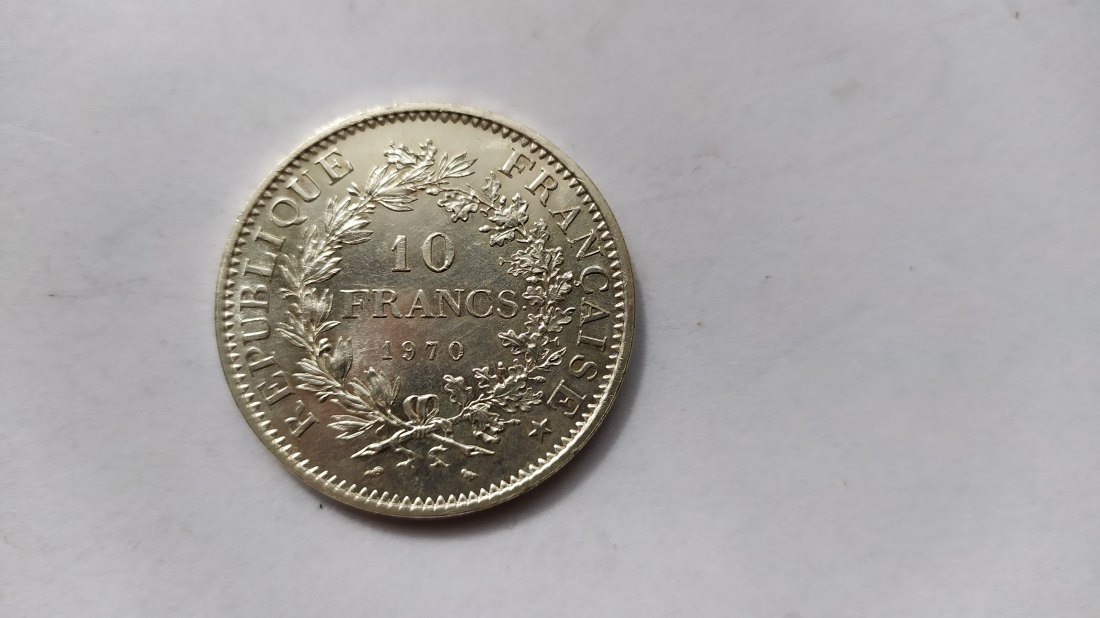 France.10 Francs 1970 A.Silver 900