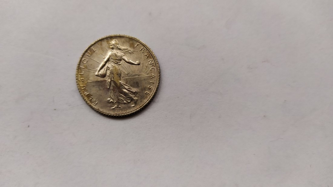  France.1 Franc 1918.Silver 835   