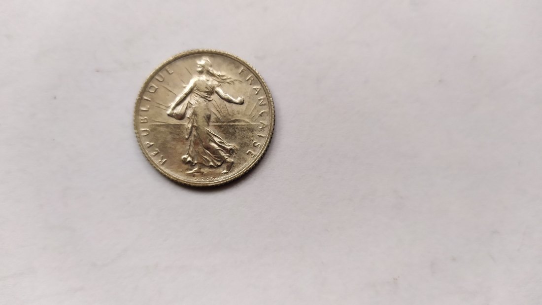 France.1 Franc 1917.Silver 835