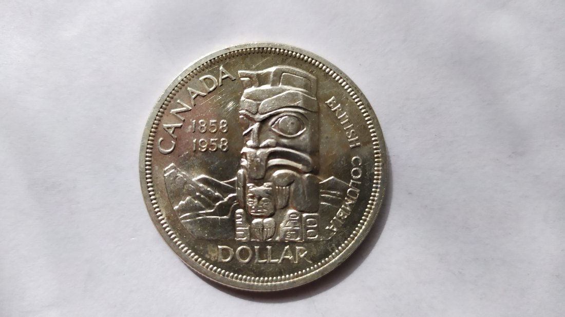  Canada.1 Dollar 1958.Silver 800.   