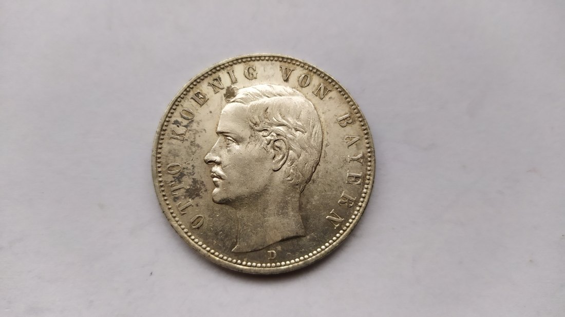 Germany.5 Mark 1913D.Silver 900.