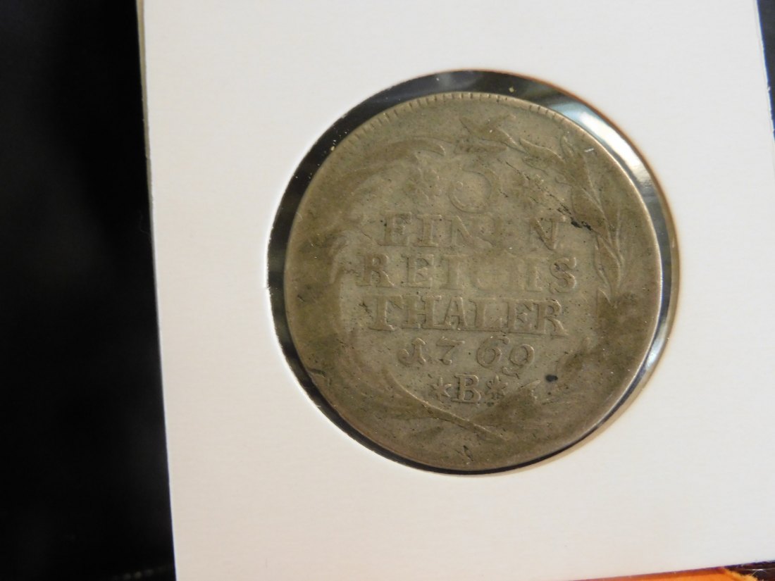  GERMANY 1/3 THALER 1769 B PRUSSIA.GRADE-PLEASE SEE PHOTOS.   