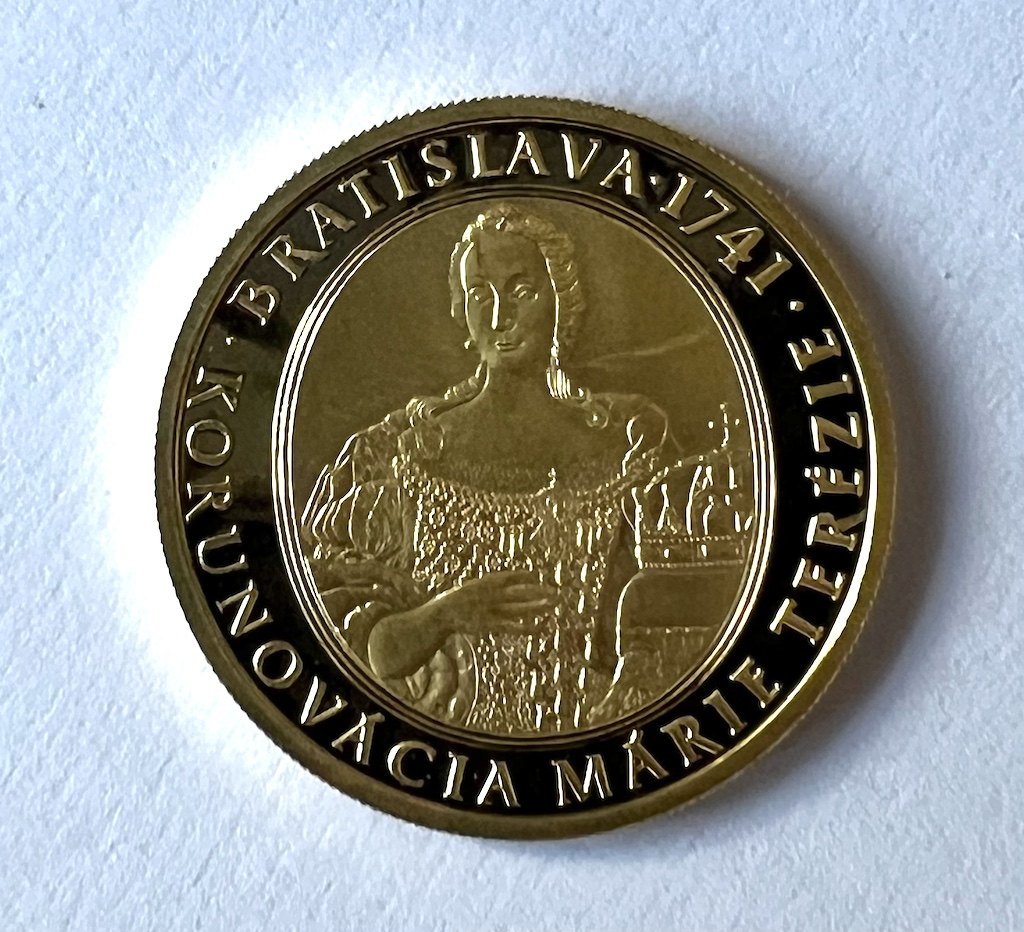 100 Euro GOLD 2016 Proof (berührt) Slovakei 8,55 g Feingold. Krönung Maria Theresia 1741