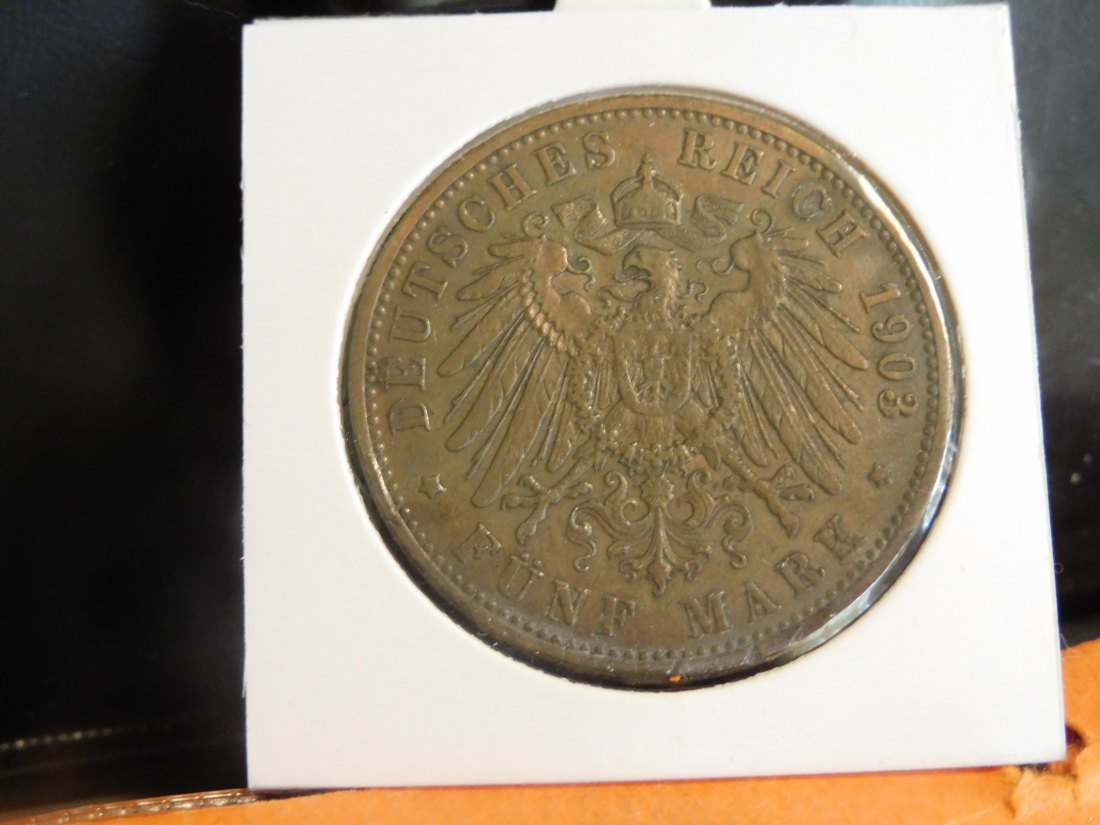  GERMANY 5 MARK 1903 BAVARIA.GRADE-PLEASE SEE PHOTOS.   