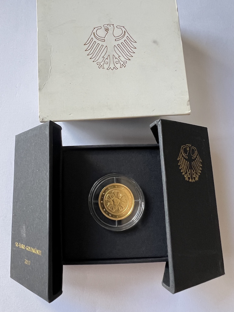 50 Euro 2017 Luther Rose 7.78 g Feingold 1/4 Oz.