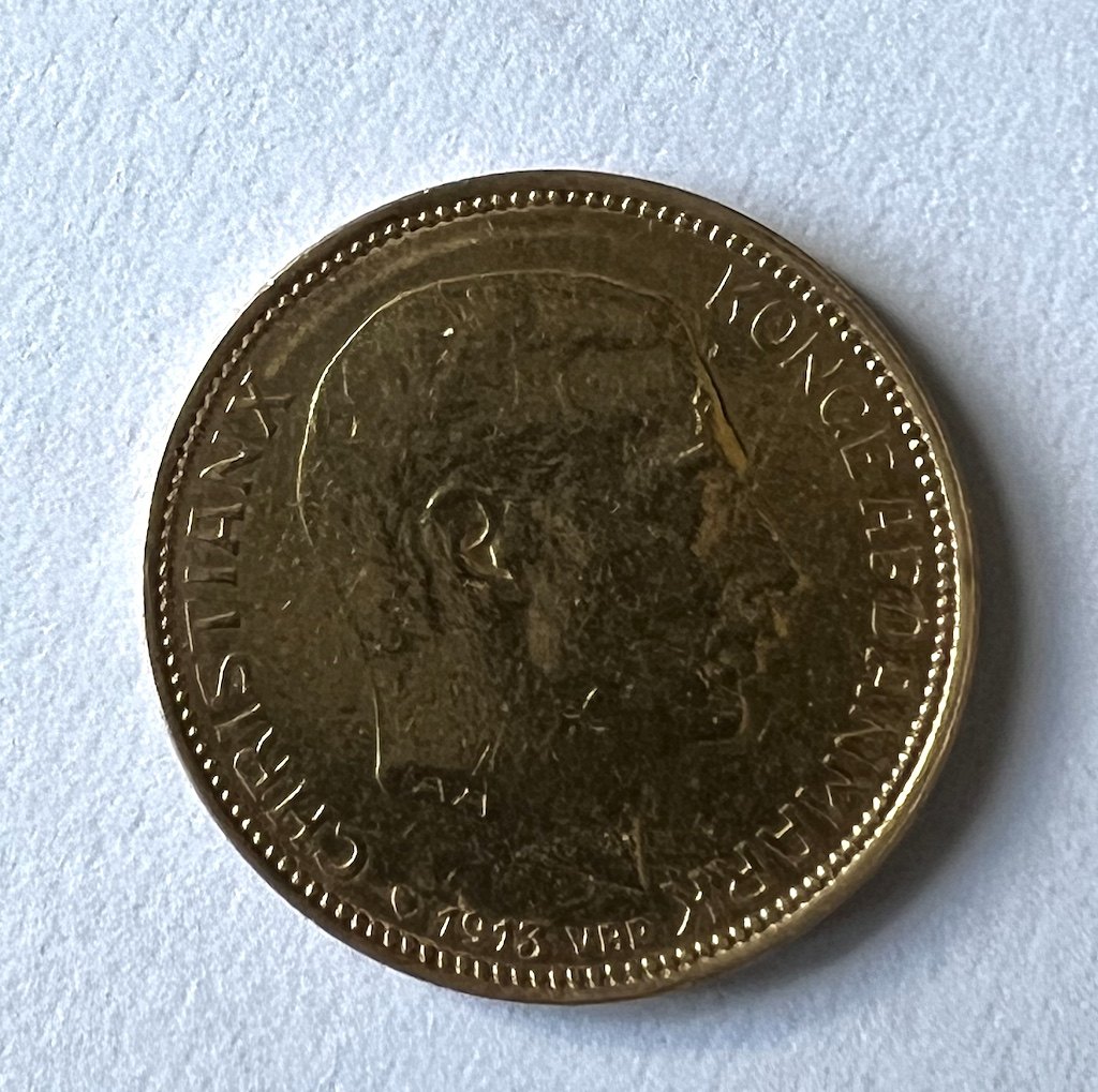  20 Kronen 1913 Dänemark  8.06 g Feingold   
