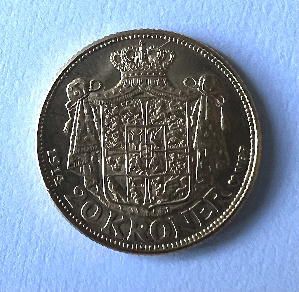 20 Kronen 1914 Dänemark 8.06 g Feingold