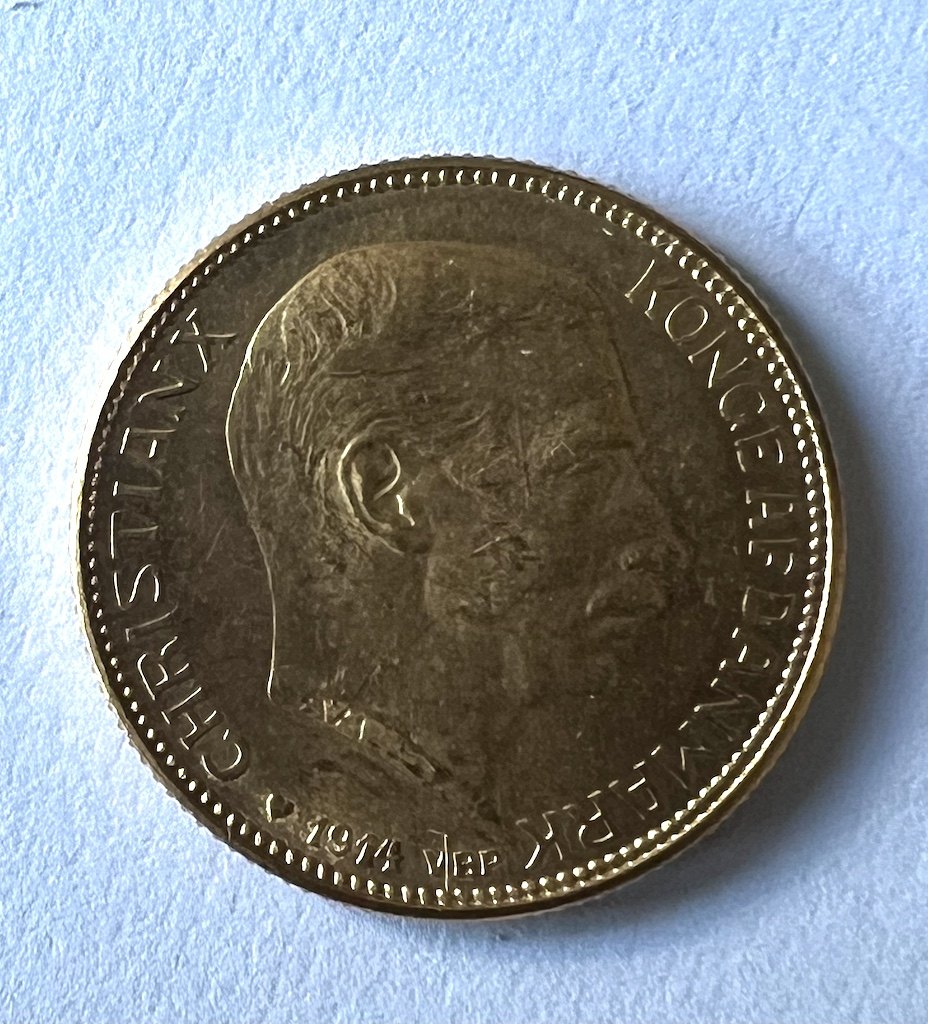 20 Kronen 1914 Dänemark 8.06 g Feingold   