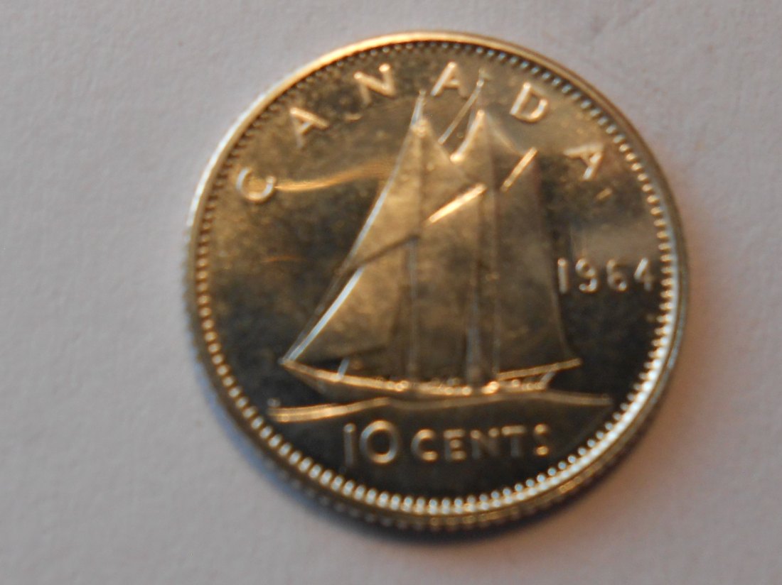  Kanada Silber 10 Cent 1964 (800 Silber)   