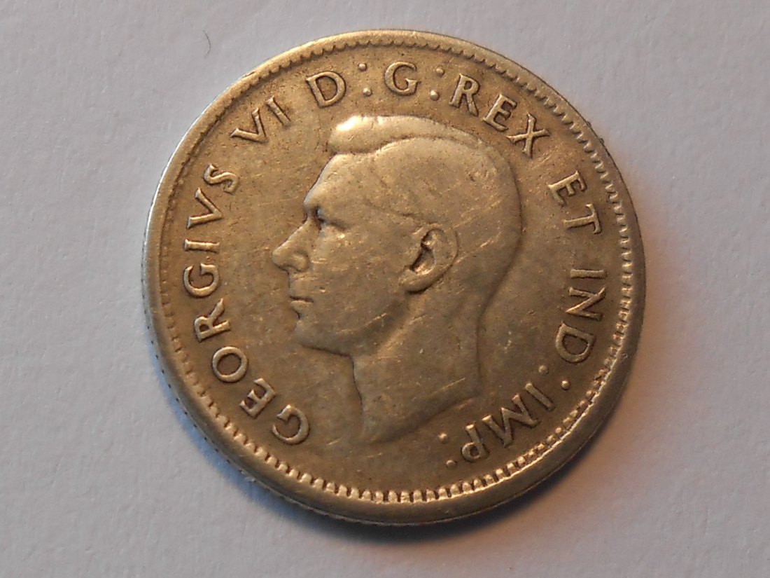  Kanada Silber 10 Cent 1946 (800 Silber)   