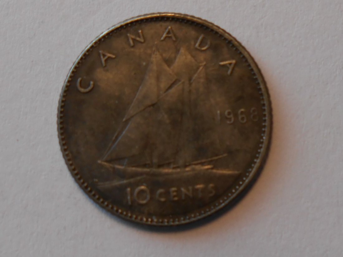  Kanada Silber 10 Cent 1968 (500 Silber)   