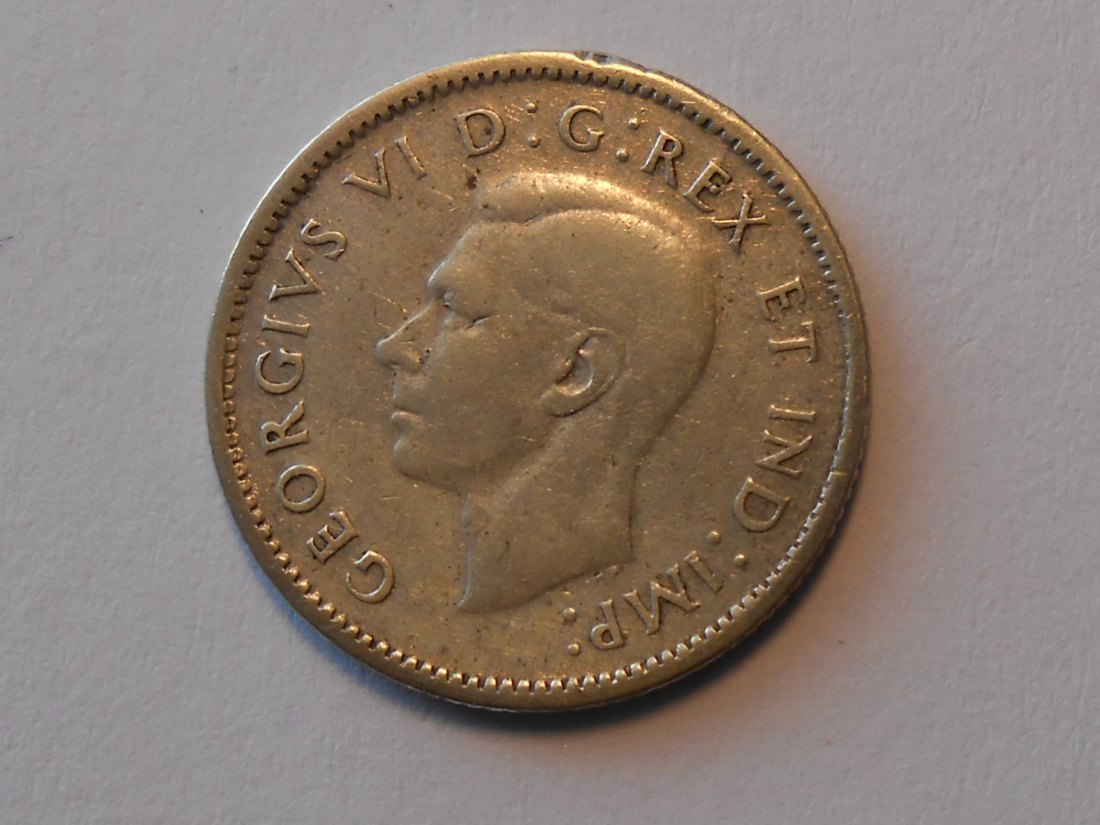  Kanada Silber 10 Cent 1944 (800 Silber)   