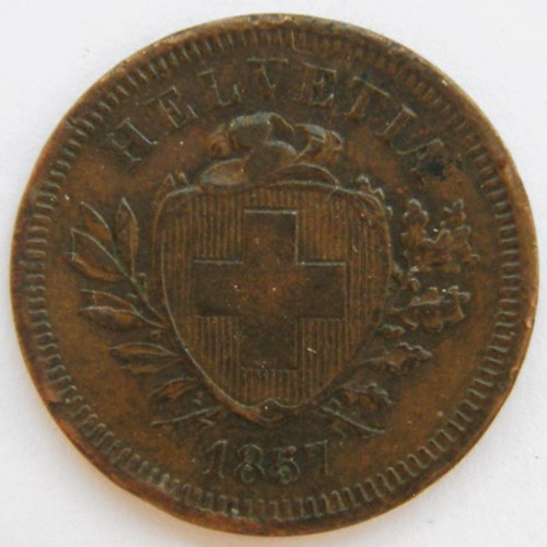  Schweiz 1 Rappen1857 B   