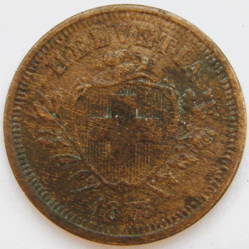  Schweiz 1 Rappen1875 B   