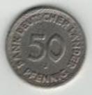  Fehlprägung 50 Pfennig BDL ohne Jahreszahl J PRACHTSTÜCK   