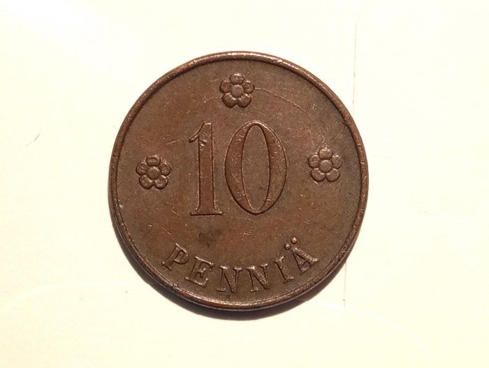 Finnland 10 Penniä 1921 vz