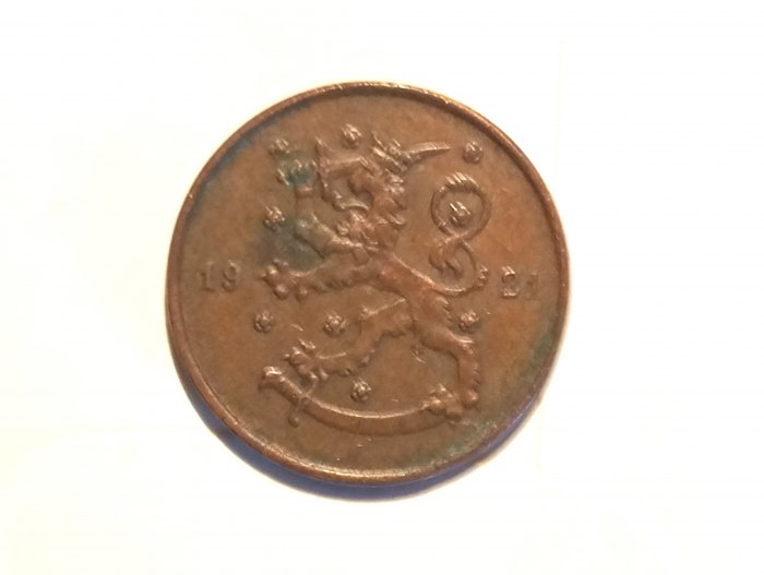  Finnland 10 Penniä 1921 vz   