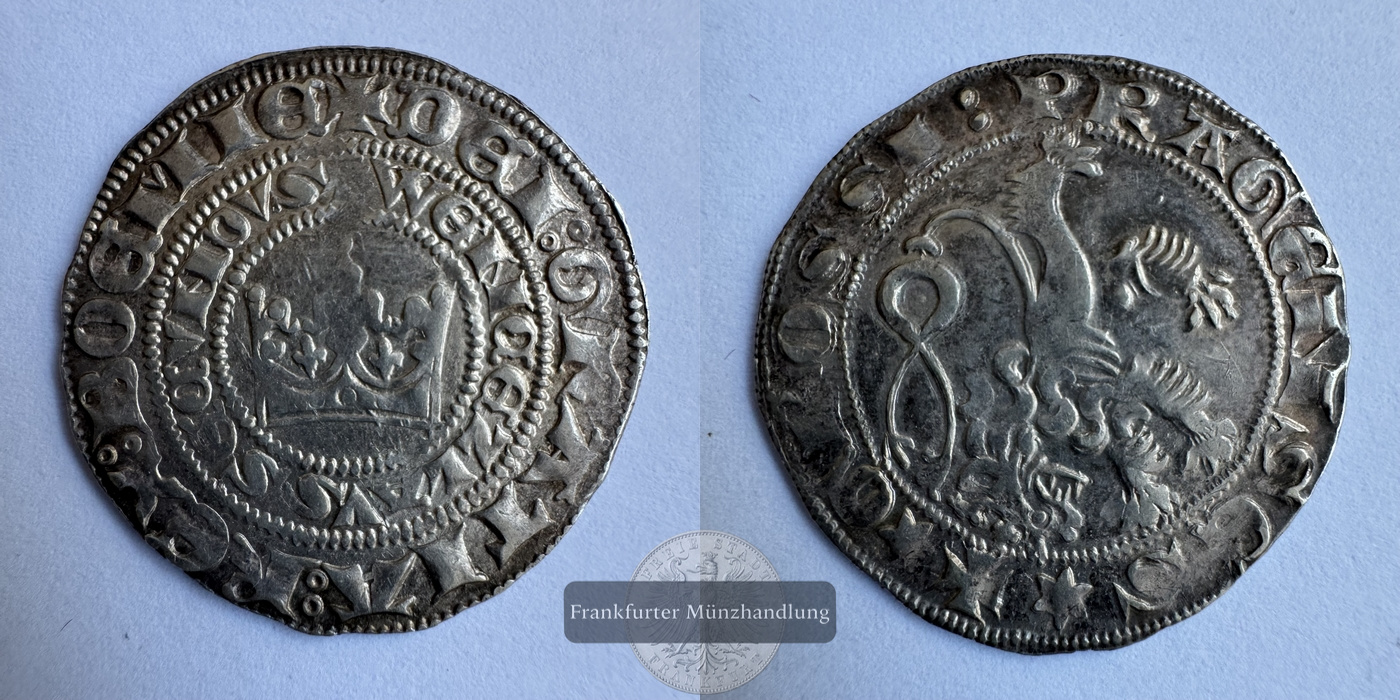  Böhmen / 1 Gross 1300-1305 Wencezlaus II FM-Frankfurt Feinsilber: 3,54g   