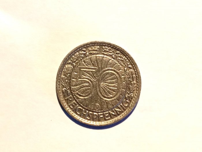 Deutsches Reich Weimar 50 Pfg. 1928 D vz