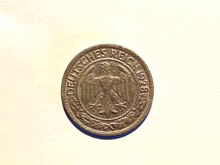  Deutsches Reich Weimar 50 Pfg. 1928 D vz   