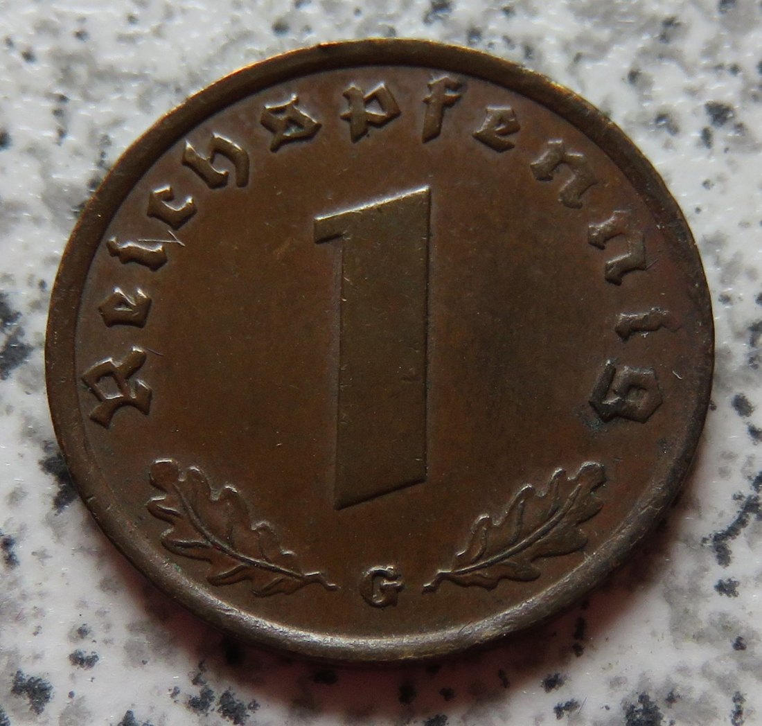  Drittes Reich 1 Pfennig 1938 G   