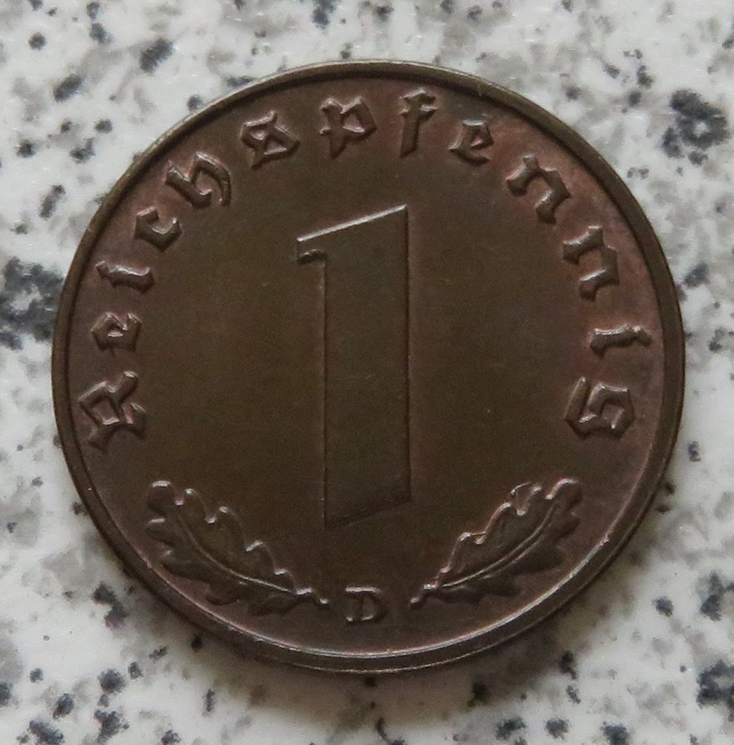  Drittes Reich 1 Pfennig 1939 D   