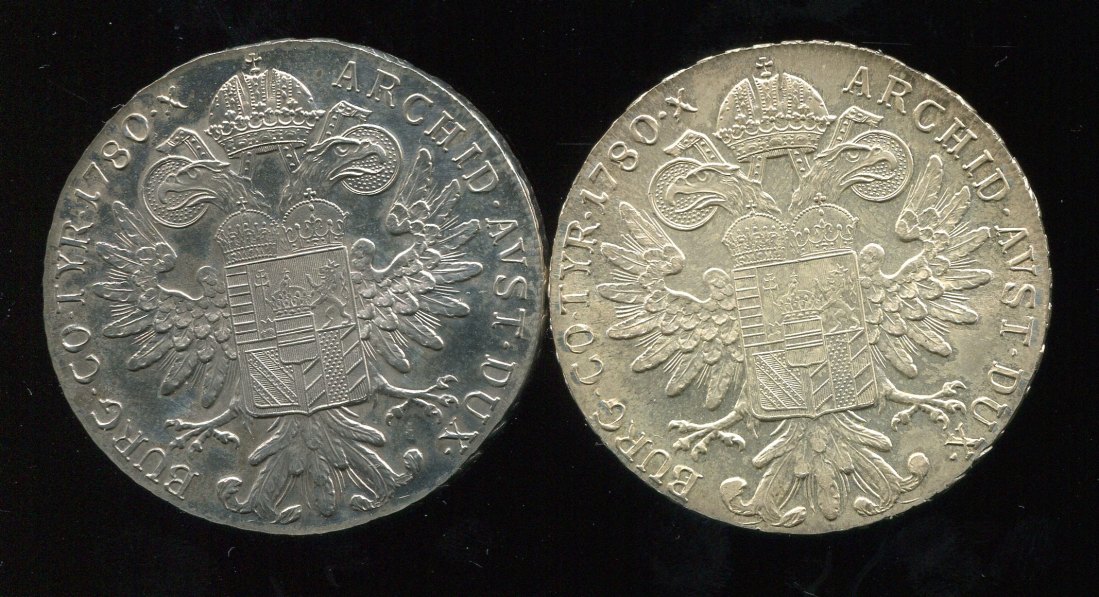  Österreich 2x Maria Theresia Silbertaler 1x in PP   