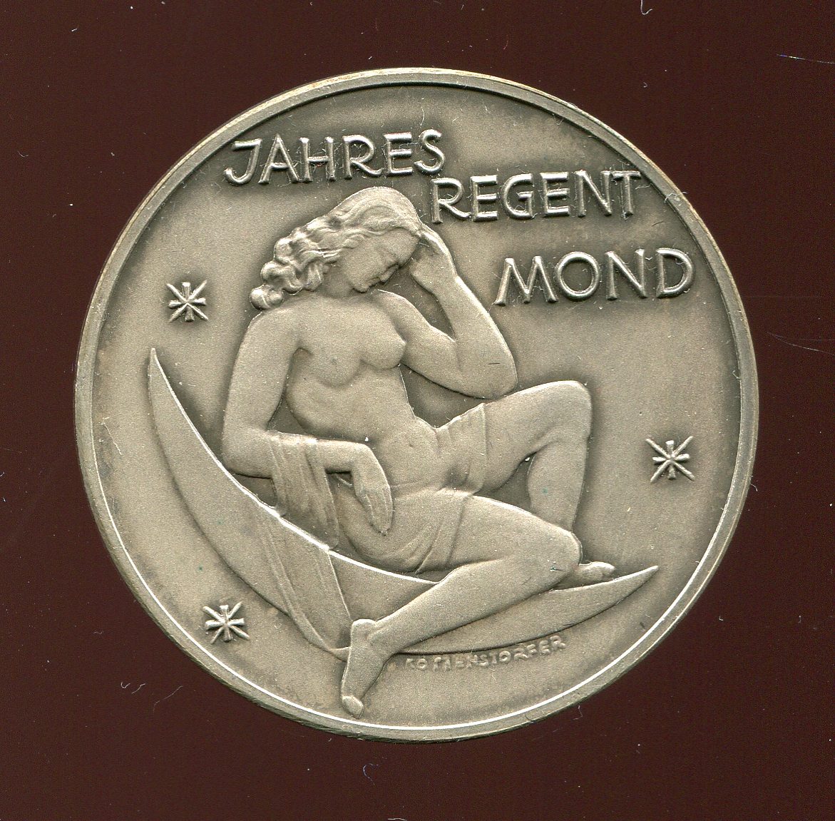 Medaille in 900 Ag ca. 25,7g mit Randpunze