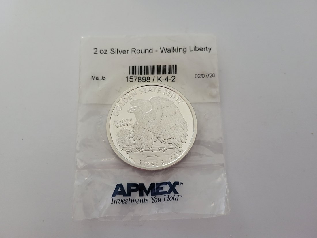  Silbermünze 2 Oz Unzen Walking Liberty 999/62,2g silber USA Spittalgold9800 (5187)   