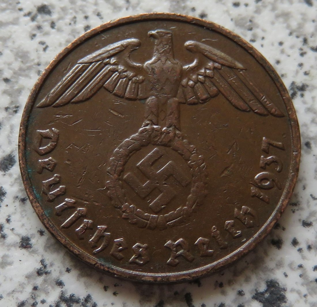 Drittes Reich 2 Reichspfennig 1937 E   